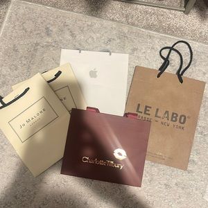 Assorted designer gift bags